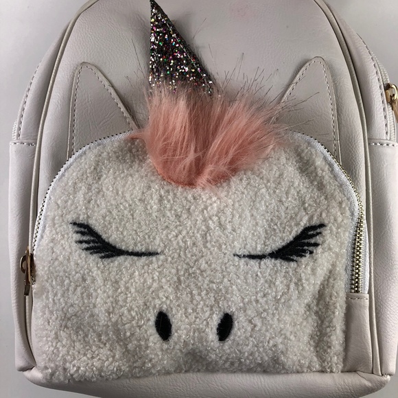 White Unicorn Mini Backpack - Picture 2 of 8